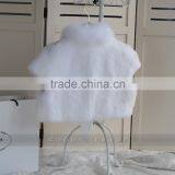 SJ131-01 Rabbit Fur With Fox Trimming Beautiful Bride White Wedding Shawls thumbnail-5