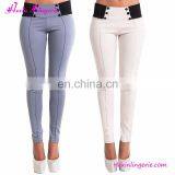 Stretchable Grey High Waisted Pencil Women Casual Design Ladies Lady Pants thumbnail-1