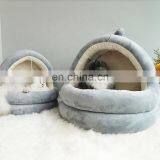 I@home Warm Washable Luxurious Villa Plush Felt Pet Bed Cat House Bed Cave thumbnail-2