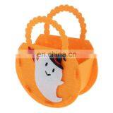 New Customized Printed Felt Trick Treat Tote Bags Halloween Felt Pumpkin Candy Bag thumbnail-2