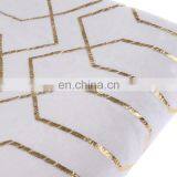 Luxury Soft Hot Gold Stamping Foil Printing Geometric Pattern Flannel Fleece Throw Blanket thumbnail-6