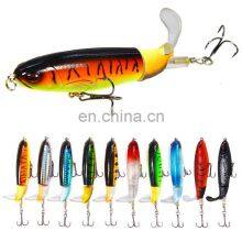 Whopper Topwater Pencil Popper Lures 15g 11cm Lifelike Hard Bait Propeller Fishing Lures thumbnail-2