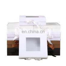 Coloured cardboard file gifts packages box manufacturers small 8x8x8 window paper box