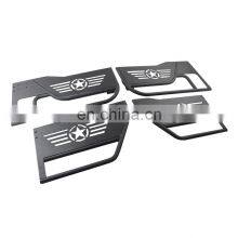 Maiker Half Door Accessories for Jeep Wrangler jk 2door 4door Tubular Door With Rear Mirror