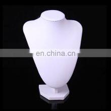 Classical White Long Board Plush Necklace Mannequin Display Stand Customized Model Bust Jewelry Display Stand Rock Holder thumbnail-3