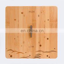 Nordic Modern Minimalist Cheapest Eco Friendly Home Bedroom Decoration Square Shaped Bamboo Tide Wall Clock For Kitchen Sale thumbnail-4