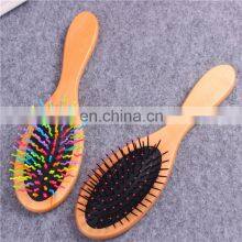 Wooden Bamboo Hair Brush Improve Hair Growth Wood Hairbrush Prevent Hair Loss Anti-static Comb thumbnail-3
