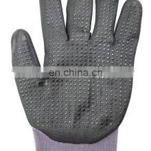 Men Black Knit Nylon Palm Fit PU Coated Gloves En388 Knitting Mechanical Protective Safety Work Gloves thumbnail-4