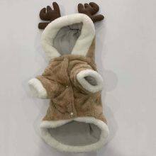 Antler Dog Clothes/ Brown Soft Dog Clothes/ Fashion Dog Clothes thumbnail-1