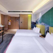 Twin Platform Storage Bed King and Queen Size Gray Wood Frame With Two Drawers and LED Headboard Soft Style Home Furniture thumbnail-3