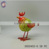 distinctive metal chicken sculptures for garden art ornament