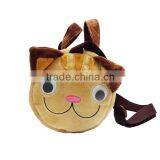Brown Cute Cat Shaped Velvet Mini Duffel Bag for Kids Children thumbnail-3