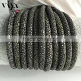 Deep Yellow Stingray Leather Rope/Cord Luxury Leather Jewelry Men Bracelet With High Quality Standard thumbnail-2