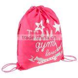 Plain Drawstring Backpack With Side Zipper, Cool Backpack thumbnail-3