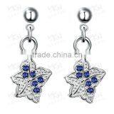 SPE020 Cooper Alloy Jewelry Purple Zircon Stud Earring thumbnail-2