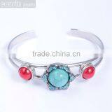 Mixed Styles Bangle Metal Snap Button Jewelry Charm Rhinestone Styles Bangle SZ0011 thumbnail-3