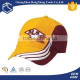 Wholesale Promotional Cheap Custom Logo Red Hat With Yellow Stripe