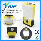 3W COB And 6 SMD Magnetic LED Work Light Poweredy By Dry Battery