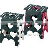 Black and Red or White Convenient Folding Plastic Square Step Stool thumbnail-1