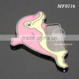 Tarnish Plated Zinc Alloy Cute Dolphins Shaped Promotional Souvenir Enamel Custom Fridge Magnet Metal thumbnail-2