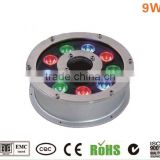 Free shipping IP68 LED fountain light Led underwater light 6W 9W DC12V/24V bule/red/green/white/yellow