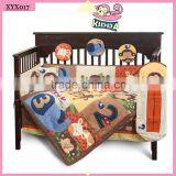 2016 New Fashion 100%Cotton Crib Bedding Set Monkey Family Baby Bedding Set thumbnail-1