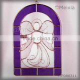 MF080309 china wholesale tiffany style stained glass angel wall hanging for christmas decoration