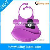 2014 China Supplier Bib Wholesale Where to Buy Cartoon Baby Bibs Newly Food Grade Comfortable & Soft Silicone Baby Bib thumbnail-1