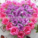 China Factory Directly Artificial Star Shape Rose Flower Wreath for Wedding Decoration