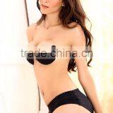 OEM Low Price Black Front Hook Adhesive Invisible One Quarter Cup Bra thumbnail-3