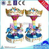 kiddie ride amusement machine 3 seats mini carousel for sale