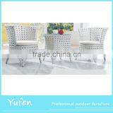 Mini Rattan Table and Chair Balcony Furniture