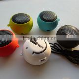Promotion cute and round hamburg shape rechargeable mini speaker