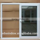 2016 newest PVC profile tinted glass sliding windows from factory in Foshan China.