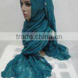 BL013 crinkled oversize shawl,big size plain rectangular scarf