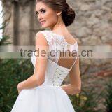 New Gently Romantic Rozy Wedding Dress of High Quality Organza thumbnail-2