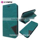 Guangzhou Manufacturer Slim Dual Color Leather Flip Cover Wallet Case for Apple Iphone 6 4.7 Inc With Credit Card Slot