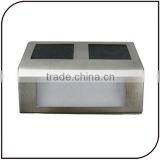 Waterproof 4 LED Solar Stair Light Step Light Garden Modern Stainless Steel Outdoor Light thumbnail-2