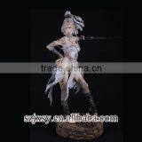 Lifelike Small Resin Indoor Female Soldier Statue