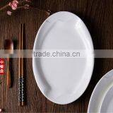 High Heat Ceramic Glass Various Size White Oval Fish Plate Dish for Restaurant Hotel Home thumbnail-1