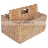 Very Nice and High Quality Full Rattan Basket 2016 With Brown Color