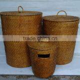 New Style Rattan Laundry Basket With Handles and Lid
