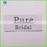 Custom Own Logo High Quality Heat Cut White Woven Clothing Labels thumbnail-1