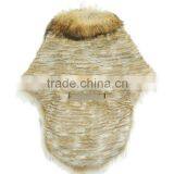 Women Bat-shawl Style Rabbit Fur Shawl With Raccoon Fur Collar,KZ14127 thumbnail-3