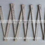 2 Meter 10 Folds German or Swedish Type Birch Wooden Folding Ruler thumbnail-2
