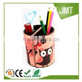 Wholesale cheap pen packaging case pu pen holder with photo frame