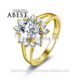 Big Oval 2.0 Carat Cut With Halo 10K Gold Yellow Ring Simulated Diamond Ring Jewelry New Wedding Engagement Ring For Women Gift