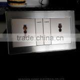 Double Gang Switch & Socket, 2gang Universal Switched Socket