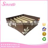 Promotional fancy foldable decorative cardboard non-woven Storage Boxes for clothes and sock