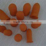 Thicker Anti-skid Cut Type/unroll Oranger Latex Finger Cot Powder Free
